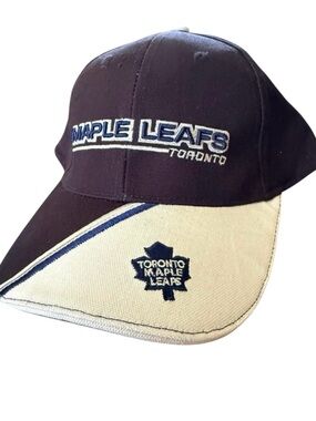 Toronto Maple Leafs NHL Navy Blue Adult Strapback Hat Vintage